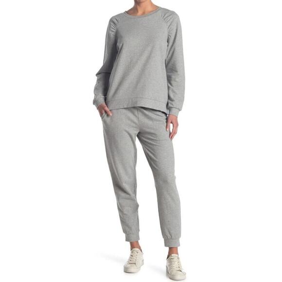 Status by Chenault Women's Elastic Waist Pocket Joggers in Heather Gray XL $78 - Picture 1 of 4